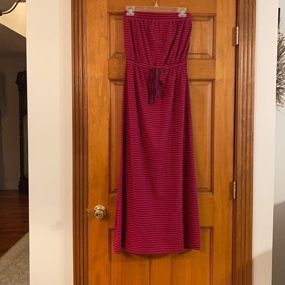 LOFT Strapless Striped Maxi - Picture 1 of 4